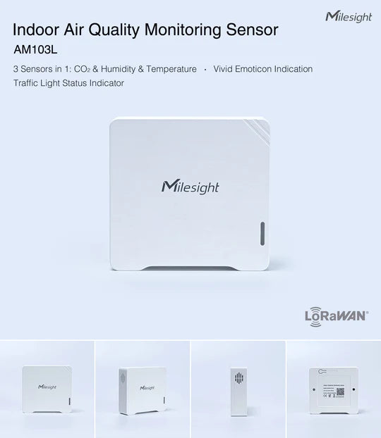 AM103L Indoor Ambiance Monitoring Sensor LoRaWAN 3-in-1 sensor