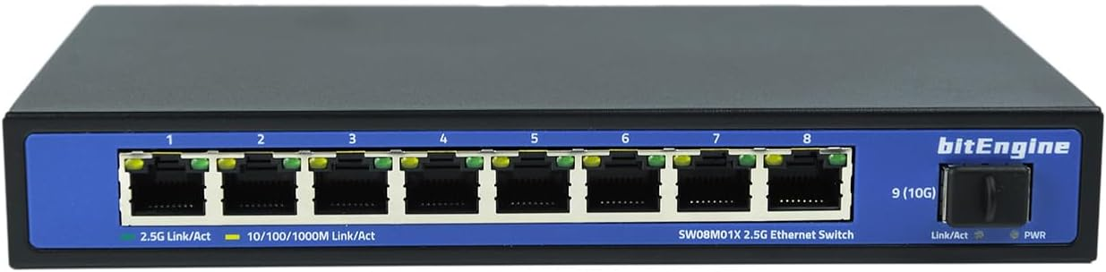 8X10Gbps SFP+ unmanaged Ethernet Switch, Fiber and Copper 10G/1G SFP+/SFP –  MimoTik Antennas
