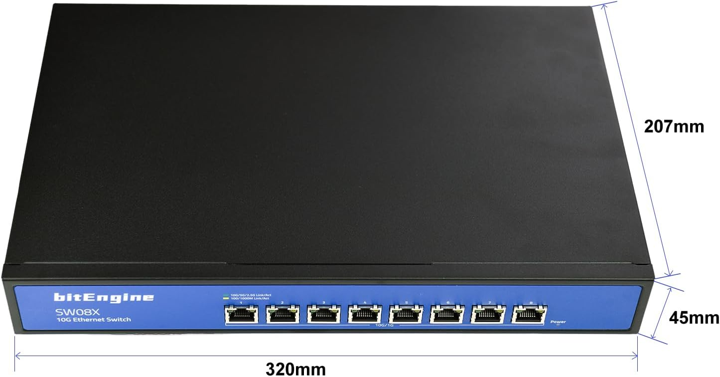 Switch Gigabit Ethernet 8 ports rackable 10 - DIGITUS
