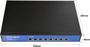 8 Port 10G/Multi-Giga Unmanaged Ethernet Switch, 8 x 10G Base-T Ports Plug & Play