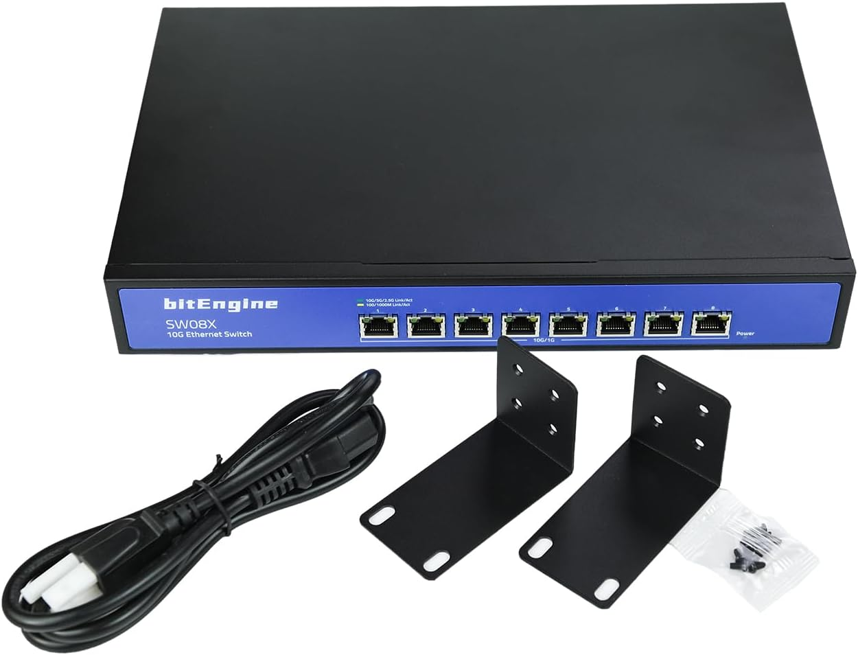 8 Port 10G/Multi-Giga Unmanaged Ethernet Switch, 8x10G Base-T Ports –  MimoTik Antennas