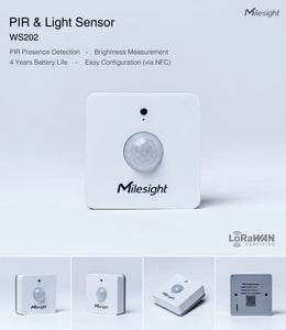 WS202 RIP & Light sensor LoRaWAN sensor detect a motion or occupancy