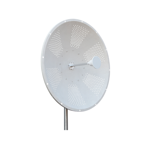 2.3-2.7GHz 27dBi Parabolic 3 foot Dual pol Dish Antenna with Reduced Wind Load 2-pack