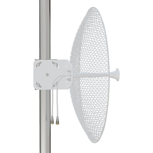 5GHz 28dBi  Dual Polarization Mesh Grid Dish Antenna for Less Wind Load  1-Pack